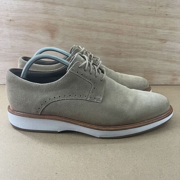 Allen‎ Edmonds Brooklyn Light Men Size 10 Shoes Light Brown Suede Derby Oxford main image 9
